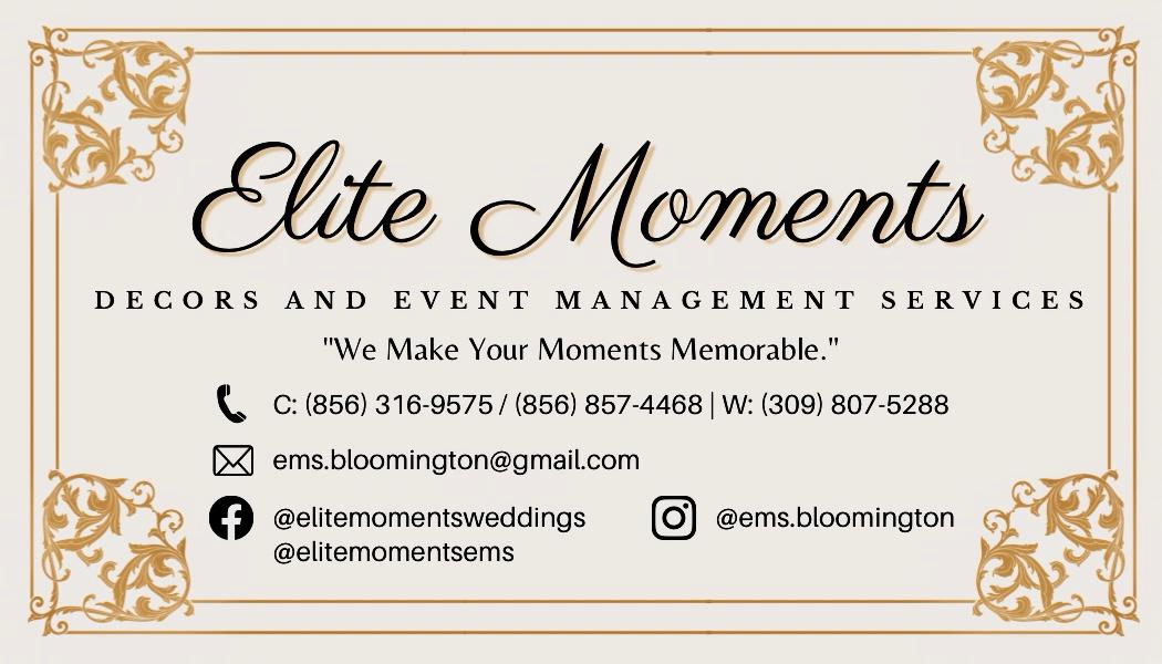 Elite Moments Event Decoration Sponsor